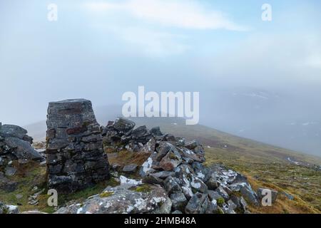 Beinn A' Bha'ach Àrd ein Corbett in der Nähe von Glen Strathfarrar Stockfoto