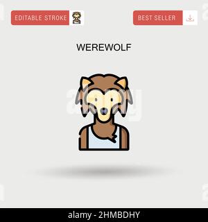 Werwolf einfaches Vektor-Symbol. Stock Vektor