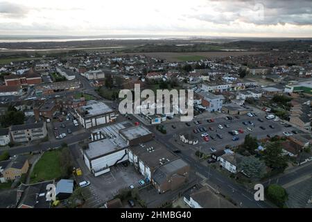 Hadleigh Stadt in Essex UK Luftdrohnenansicht Stockfoto