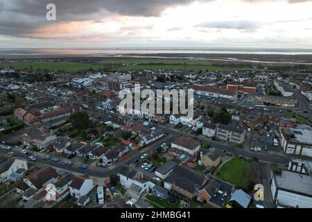 Hadleigh Stadt in Essex UK Luftdrohnenansicht Stockfoto