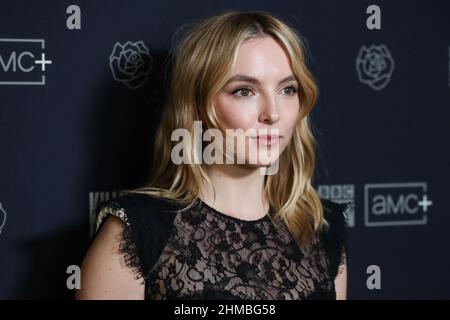 Beverly Hills, Usa. 08th. Februar 2022. BEVERLY HILLS, LOS ANGELES, KALIFORNIEN, USA - FEBRUAR 08: Die Schauspielerin Jodie Comer nimmt an dem Photo Call für die vierte Staffel von BBC 'Killing Eve' Teil, der am Sonntag, dem 27. Februar, im The Peninsula Beverly Hills Hotel am 8. Februar 2022 in Beverly Hills, Los Angeles, Kalifornien, USA, Premiere auf BBC AMERICA und AMC feiert. (Foto: Xavier Collin/Image Press Agency/Sipa USA) Quelle: SIPA USA/Alamy Live News Stockfoto