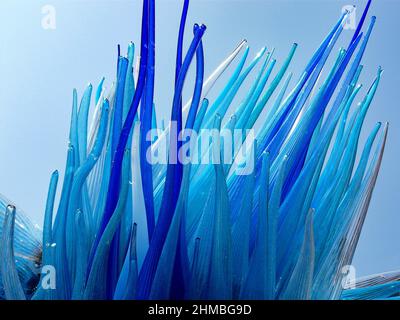 Der blaue Glaskomet von Murano von Maestro Simone Cenedese Stockfoto