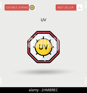 Symbol für einfache UV-Vektorgrafik. Stock Vektor
