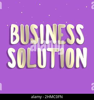 Konzeptionelle Darstellung der Business-Lösung. Internet-Konzept Kombination von Ideen, um Unternehmen zu helfen, seine Objective Line illustrierte Hintergründe mit zu erreichen Stockfoto