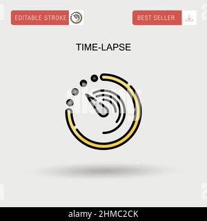 Einfaches Vektorsymbol für Zeitraffer. Stock Vektor