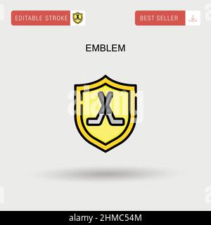 Emblem einfaches Vektorsymbol. Stock Vektor