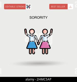 Einfaches Vektorsymbol „Sorority“. Stock Vektor