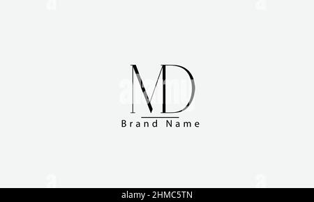 MD DM M D – Vorlage für abstraktes Vektorlogo-Monogramm Stock Vektor