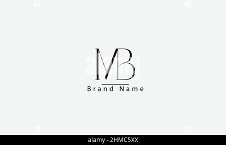 MB BM M B abstrakte Vektor-Logo-Monogramm-Vorlage Stock Vektor
