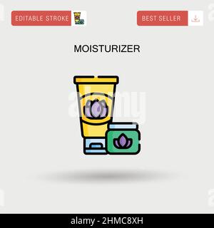 Einfaches Vektorsymbol für Feuchtigkeitscreme. Stock Vektor