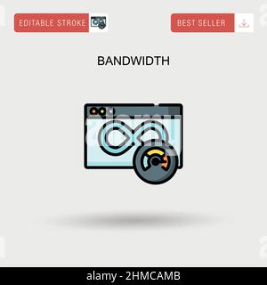 Einfaches Vektor-Symbol für Bandbreite. Stock Vektor