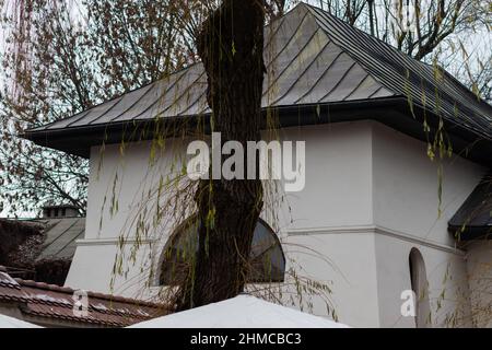 09-12-2021. krakau-polen. Ein Synagogengebäude in der Szeroka Straße im Stadtteil Kazimierz Krakau Stockfoto