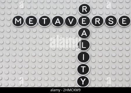 Metaverse über das Kreuzworträtsel-Spiel Stockfoto