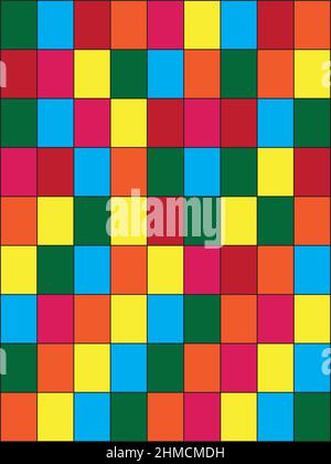 Abstrakt bunten Hintergrund mit Quadraten Multi-Farben Stock Vektor