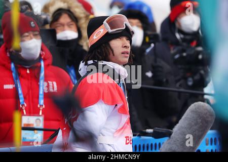 Zhangjiakou, Hebei, China. 9th. Februar 2022. Ayumu Hirano (JPN) Snowboarden: Männer Halfpipe Qualifikation während der Olympischen Winterspiele 2022 in Peking im Genting Snow Park in Zhangjiakou, Hebei, China . Kredit: YUTAKA/AFLO SPORT/Alamy Live Nachrichten Stockfoto