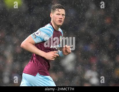 Burnley, England, 8th. Februar 2022. Wout Weghorst aus Burnley beim Premier League-Spiel in Turf Moor, Burnley. Bildnachweis sollte lauten: Andrew Yates / Sportimage Stockfoto