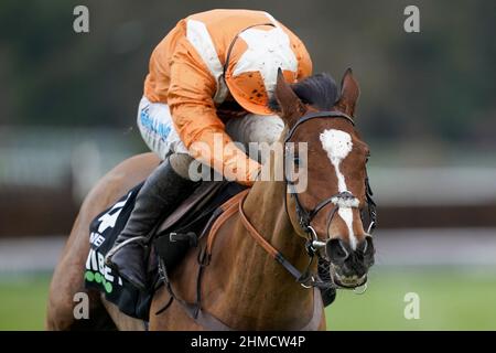 Aktenfoto vom 02-01-2021 von Metier, das von Sean Bowen gefahren wurde. Harry Fry wird das Wetter im Auge behalten, bevor er sich entscheidet, ob er in Newbury die wertvolle Betfair Hürde nehmen will. Ausgabedatum: Mittwoch, 9. Februar 2022. Stockfoto