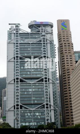 Das HSBC-Hauptquartier in Hongkong. Stockfoto