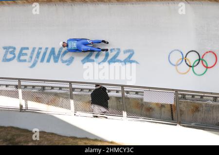 Peking, China. 5th. Februar 2022. Andrea Voetter (ITA) Rennrodel : Frauen-Einzeltraining während der Olympischen Winterspiele 2022 in Peking im National Sliding Center in Peking, China . Quelle: AFLO SPORT/Alamy Live News Stockfoto