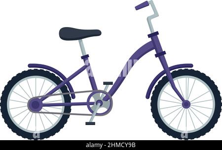 Kinderfahrrad auf weißem Hintergrund. Kinder Fahrrad, Vektor-Illustration Stock Vektor