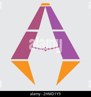Buchstaben ein Logo-Vektor, Buchstaben eine Illustration, Alphabet Initialen Design Stock Vektor