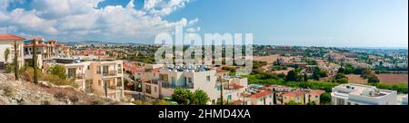 Panoramablick auf die Stadt Paphos in Zypern. Stockfoto