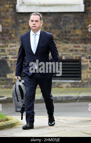 London, Großbritannien. 9th. Februar 2022. Nigel Adams Minister ohne Portfolio im Kabinett kommt in Downing Street an Kredit: MARTIN DALTON/Alamy Live News Stockfoto