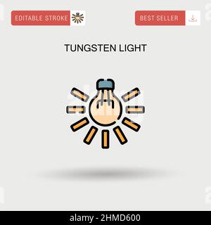 Tungsten Licht einfache Vektor-Symbol. Stock Vektor