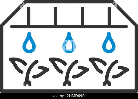 Gewächshaus-Symbol. Editierbare Fett Formatigte Kontur Mit Farbfüllungsdesign. Vektorgrafik. Stock Vektor
