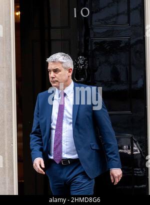 London, Großbritannien. 9th. Februar 2022. Downing Street London Großbritannien Stephen Barclay, Stabschef des Premierministers, Quelle: Ian Davidson/Alamy Live News Stockfoto