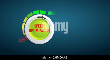 Geschwindigkeitsoptimierung Stockfoto