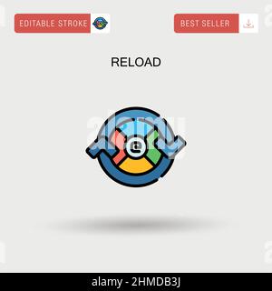 Einfaches Vektorsymbol neu laden. Stock Vektor