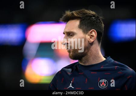 PSG - Monaco Lionel Messi während des Spiels PSG gegen AS Monaco im Parc des Princes, 12. Dezember 2021. Stockfoto