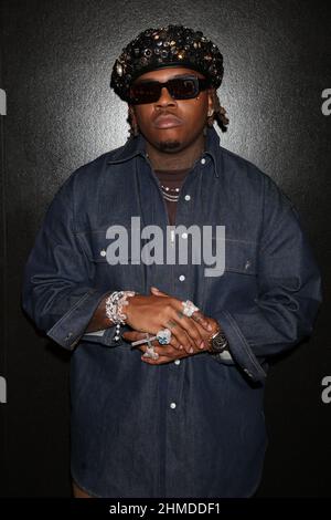 Los Angeles, Ca. 08th. Februar 2022. Gunna auf der HERBST-Winter 2022 Runway Show von AMIRI am 08. Februar 2022 in Los Angeles, Kalifornien. Quelle: Walik Goshorn/Media Punch/Alamy Live News Stockfoto