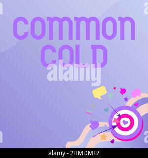 Handschrift Text Common Cold. Geschäftskonzept Virusinfektion in den oberen Atemwegen, die sich hauptsächlich auf die Nase auswirkt Stockfoto