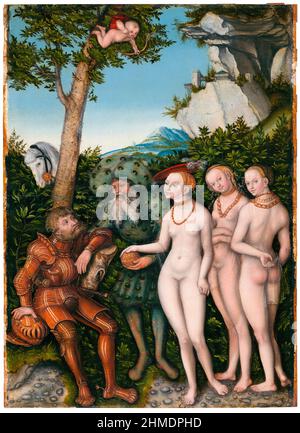 Das Urteil von Paris, Gemälde von Lucas Cranach dem Älteren, 1530 Stockfoto