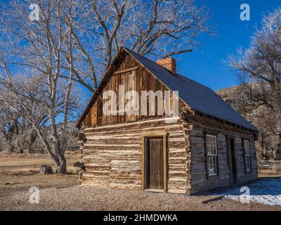 Butch Cassidys Elternhaus, entlang des US Highway 89, Circreceville, Utah. Stockfoto