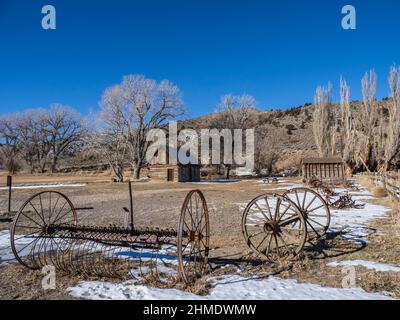 Butch Cassidys Elternhaus, entlang des US Highway 89, Circreceville, Utah. Stockfoto