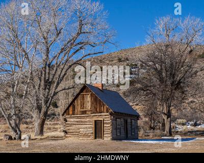 Butch Cassidys Elternhaus, entlang des US Highway 89, Circreceville, Utah. Stockfoto