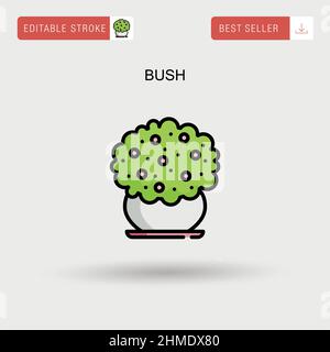 Einfaches Bush-Vektor-Symbol. Stock Vektor