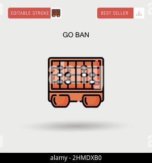 Einfaches Vektorsymbol „Go Ban“. Stock Vektor
