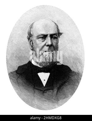 Schwarz-Weiß-Illustration; Porträt von Lord Kimberley, John Wodehouse, 1st Earl of Kimberley; britischer liberaler Politiker Stockfoto