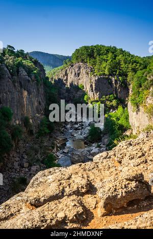 Tazi Canyon (Wisdom Valley oder Bilgelik Vadisi) in Manavgat, Antalya, Türkei. Tolles Tal. Stockfoto