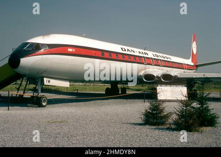 De Havilland DH106 Comet 4C auf der Ausstellung der Oldtimer-Flugzeuge im Jahr 1981, Düsseldorf, Nordrhein-Westfalen, Deutschland Stockfoto