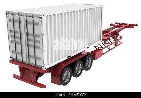 Mockup Transport von Waren und Dienstleistungen Bunte Konzept 3D Illustration Stockfoto