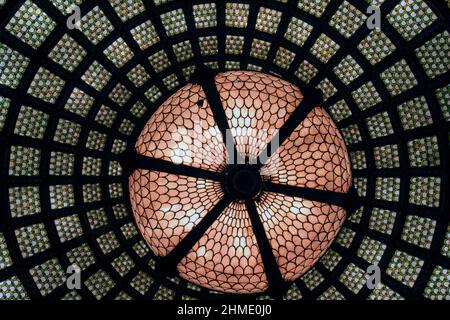 Tiffany Dome, Chicago Cultural Center, Preston Bradley Hall Stockfoto