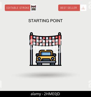 Startpunkt einfaches Vektorsymbol. Stock Vektor