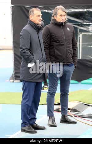 MASSIMO TARANTINO E GIORGIO ZAMUNER (SPAL) PORDENONE - SPAL CAMPIONATO CALCIO SERIE B 2021-2022 Stockfoto