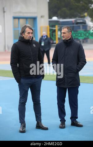 GIORGIO ZAMUNER (SPAL) E MASSIMO TARANTINO PORDENONE - SPAL CAMPIONATO CALCIO SERIE B 2021-2022 Stockfoto