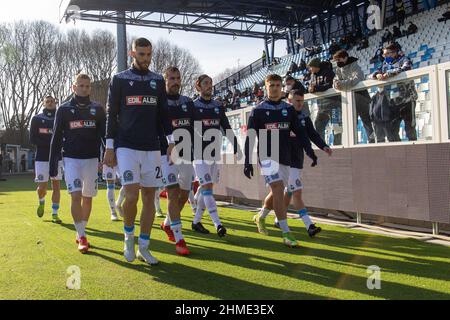 INGRESSO SQUADRA SPAL - PISA CAMPIONATO CALCIO SERIE B 2021-2022 Stockfoto